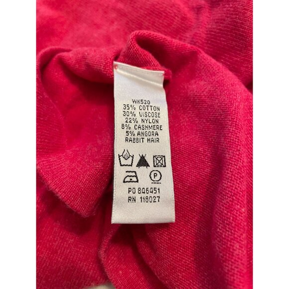 Vintage Boden Womens Embellished Rose Cardigan Size L Red 3/4 Sleeve Button - Picture 10 of 10